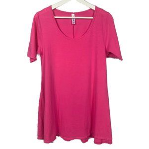 LuLaroe Bright Pink Tunic Top - Never worn